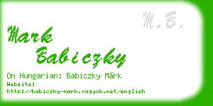 mark babiczky business card