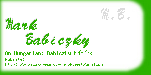 mark babiczky business card